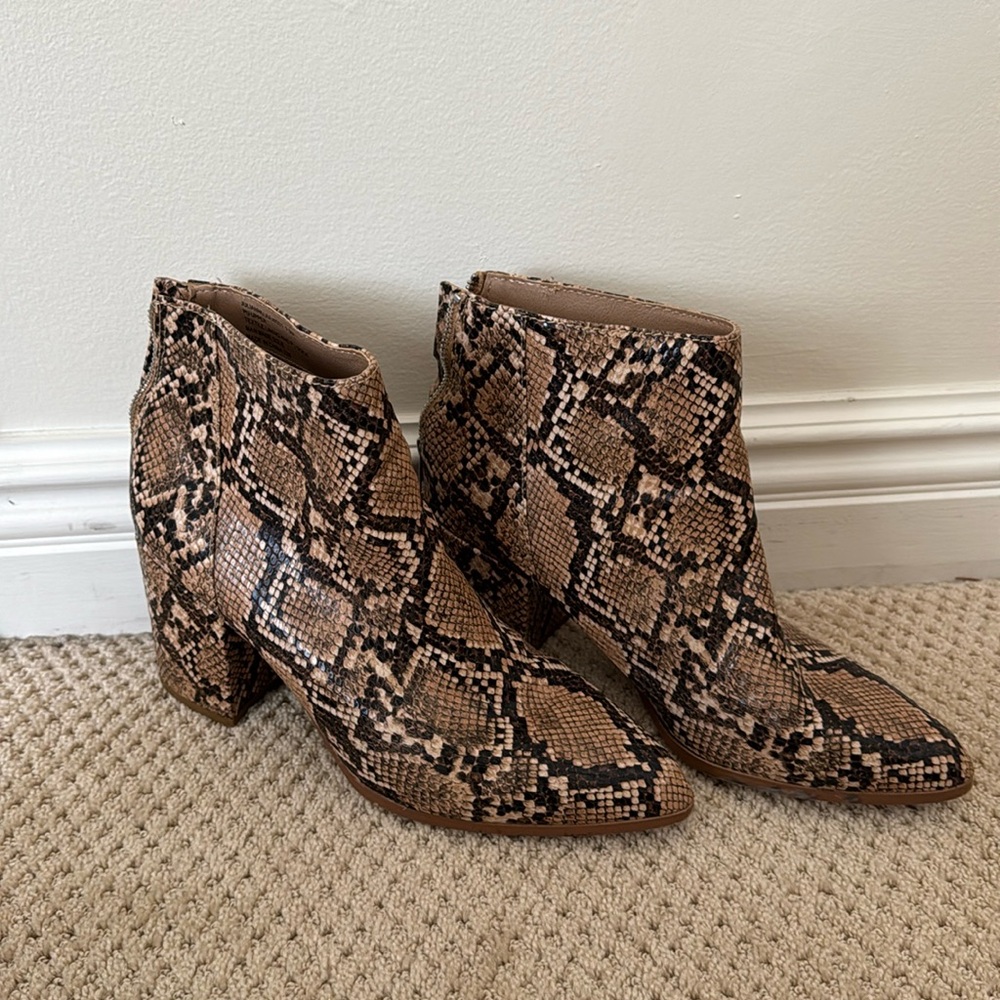 Snakeskin Bootie